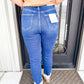 High Rise Slim Straight Jean - Growing Light