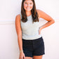 Cleo Top - Heather Grey - Southern Belle Boutique