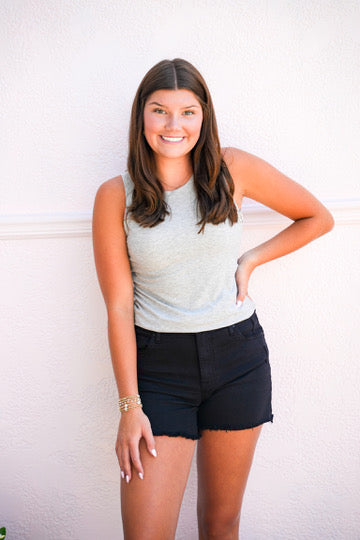 Cleo Top - Heather Grey