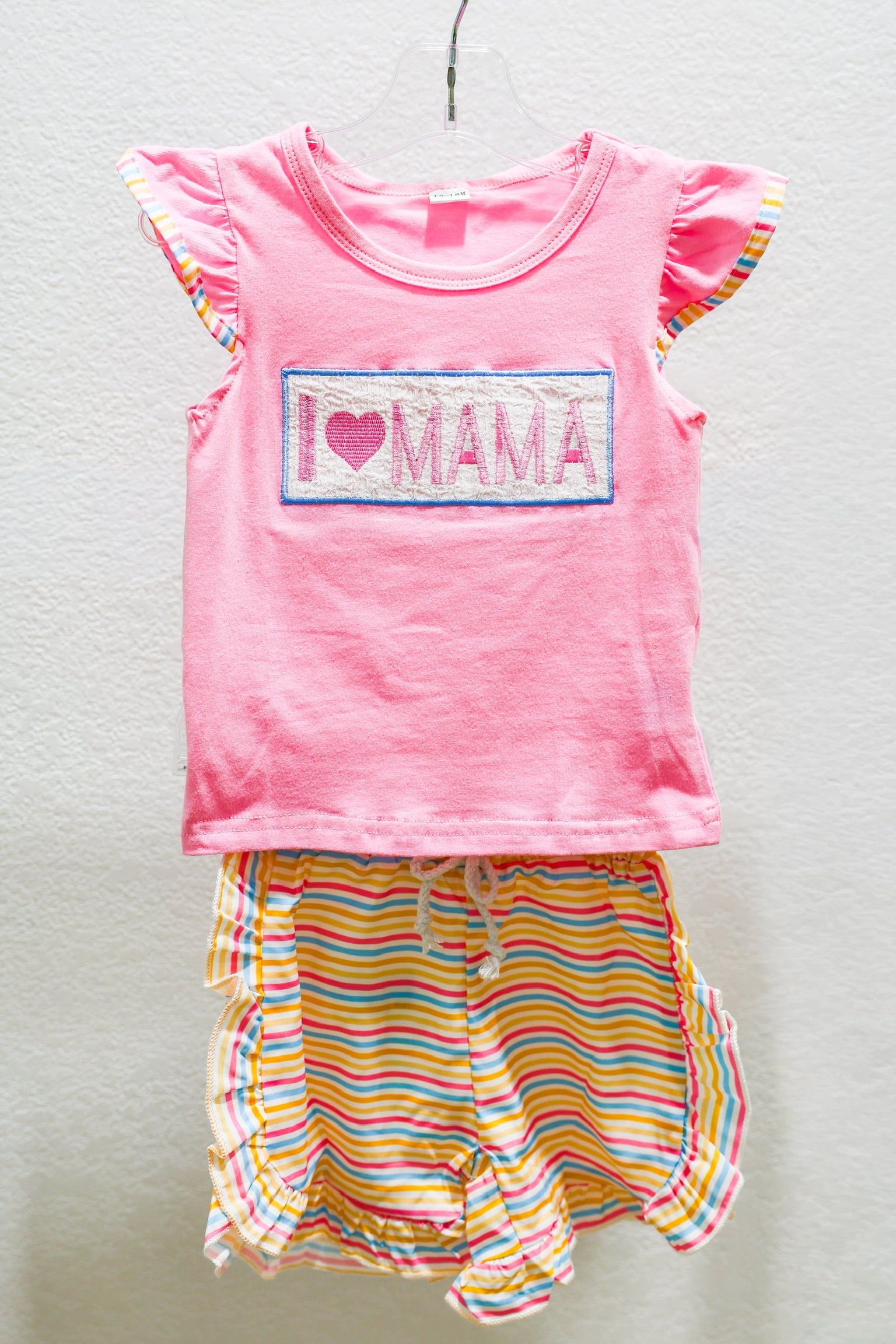 I Love Mama Smocked Short Set - Southern Belle Boutique