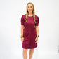 Demi Suede Dress - Bordeaux