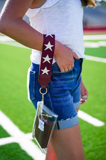 Taylor Mini Wristlet - Maroon