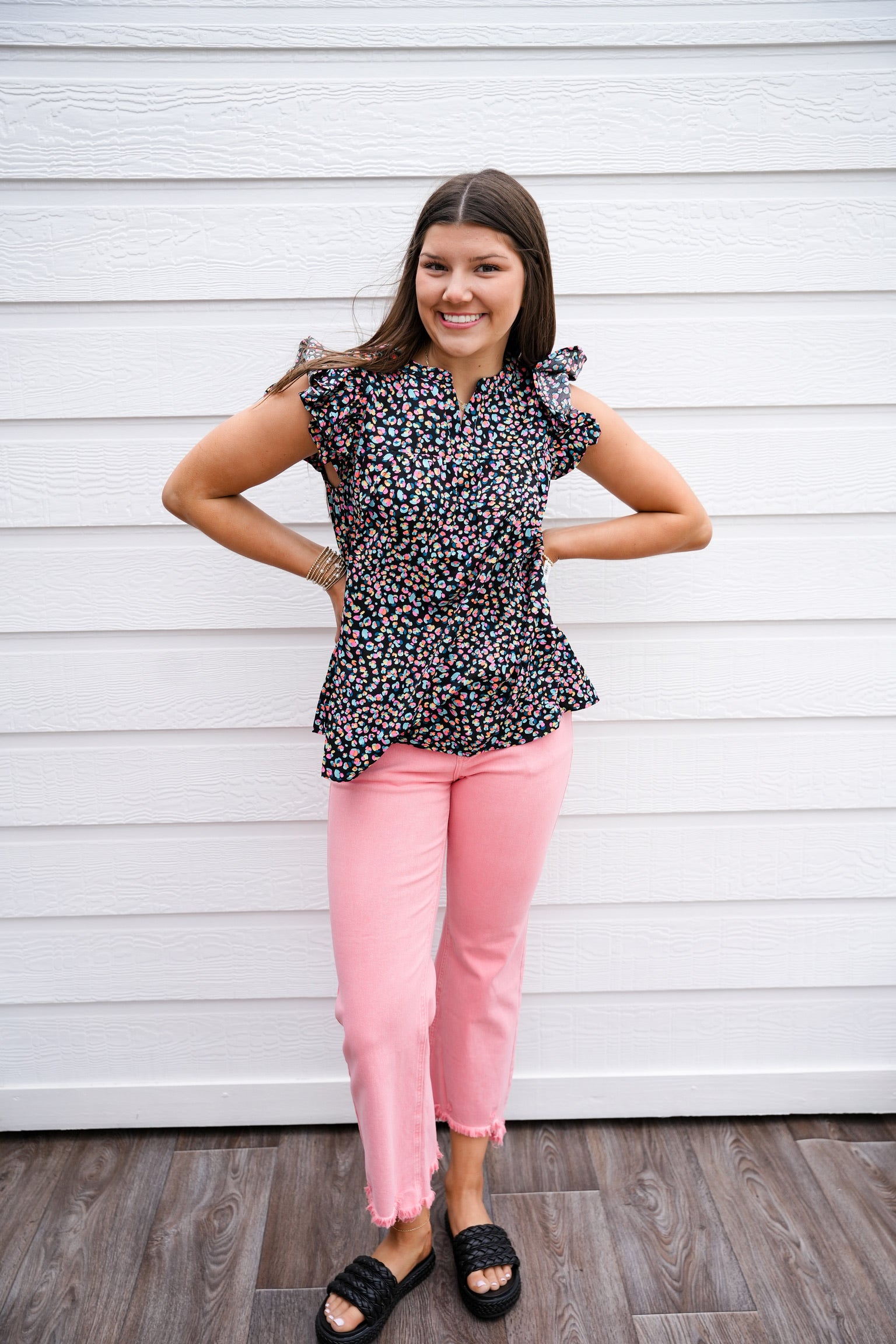 Flamingo Mid Rise Step Hem Jeans - Southern Belle Boutique