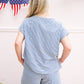 Navy Striped French Terry Short Set