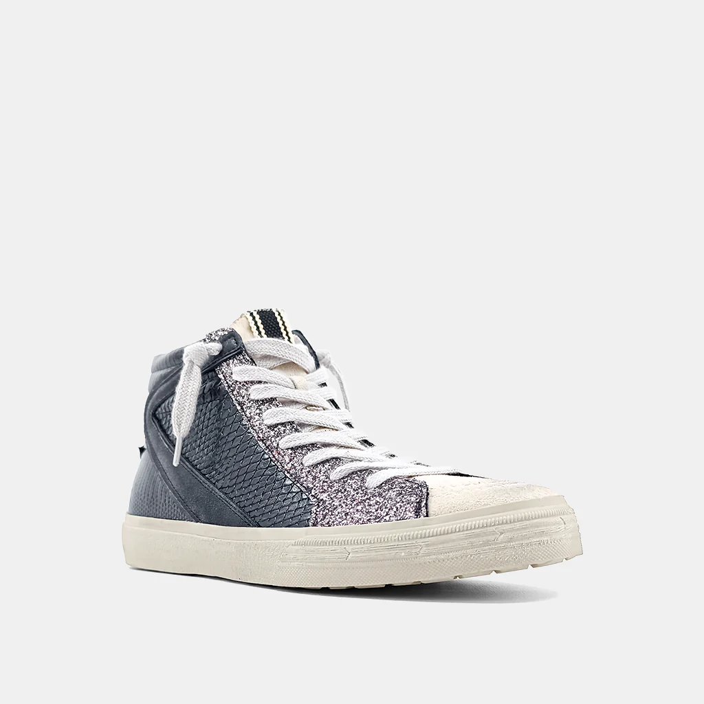Rooney Black Snake Sneaker - Southern Belle Boutique