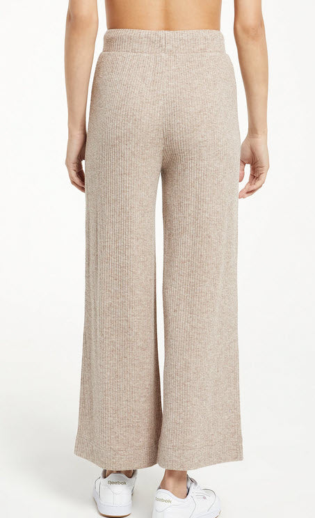 Marlo Rib Pant Heather Latte - Southern Belle Boutique