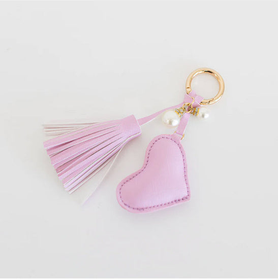Pixie Pink Dusti Rose Heart Keychain - Southern Belle Boutique