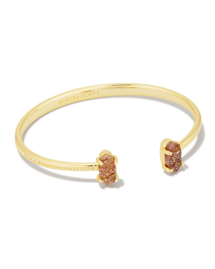 Grayson Stone Cuff Bracelet Gold Spice Drusy S/M - Southern Belle Boutique