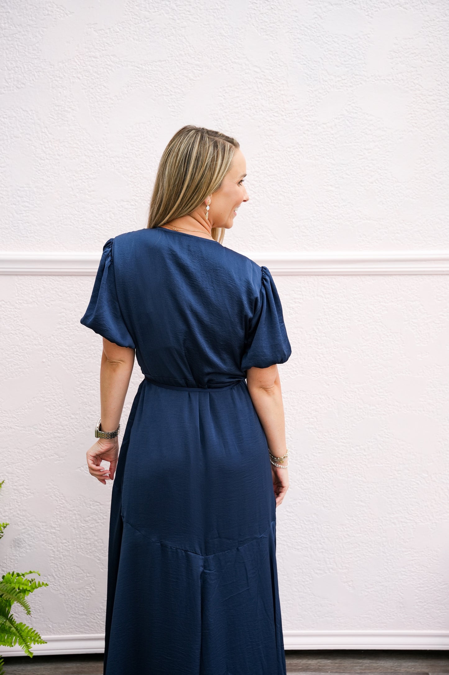 Navy Long Dress - Southern Belle Boutique
