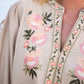 Taupe Embroidered Blouse