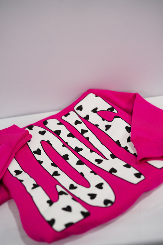 Hot Pink Love Hearts Sweatshirt - Southern Belle Boutique