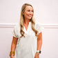 Natural VNeck Blouse - Southern Belle Boutique
