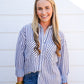Black Striped Button Down Shirt