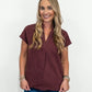 Wine Drop Shoulder Blouse