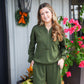 Olive Green Lounge Pant Set
