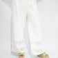 Chantel Eyelet Hem Pants - Off White - Southern Belle Boutique