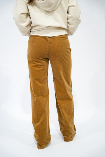 Anabel Wide Leg Pant - Spicewood Brown