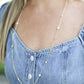 Adorned Pearl Logo Station Necklace, Gold - Southern Belle Boutique