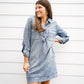 Anika Denim Dress - Medium Wash