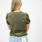 Kalia Suede Top - Slate Green