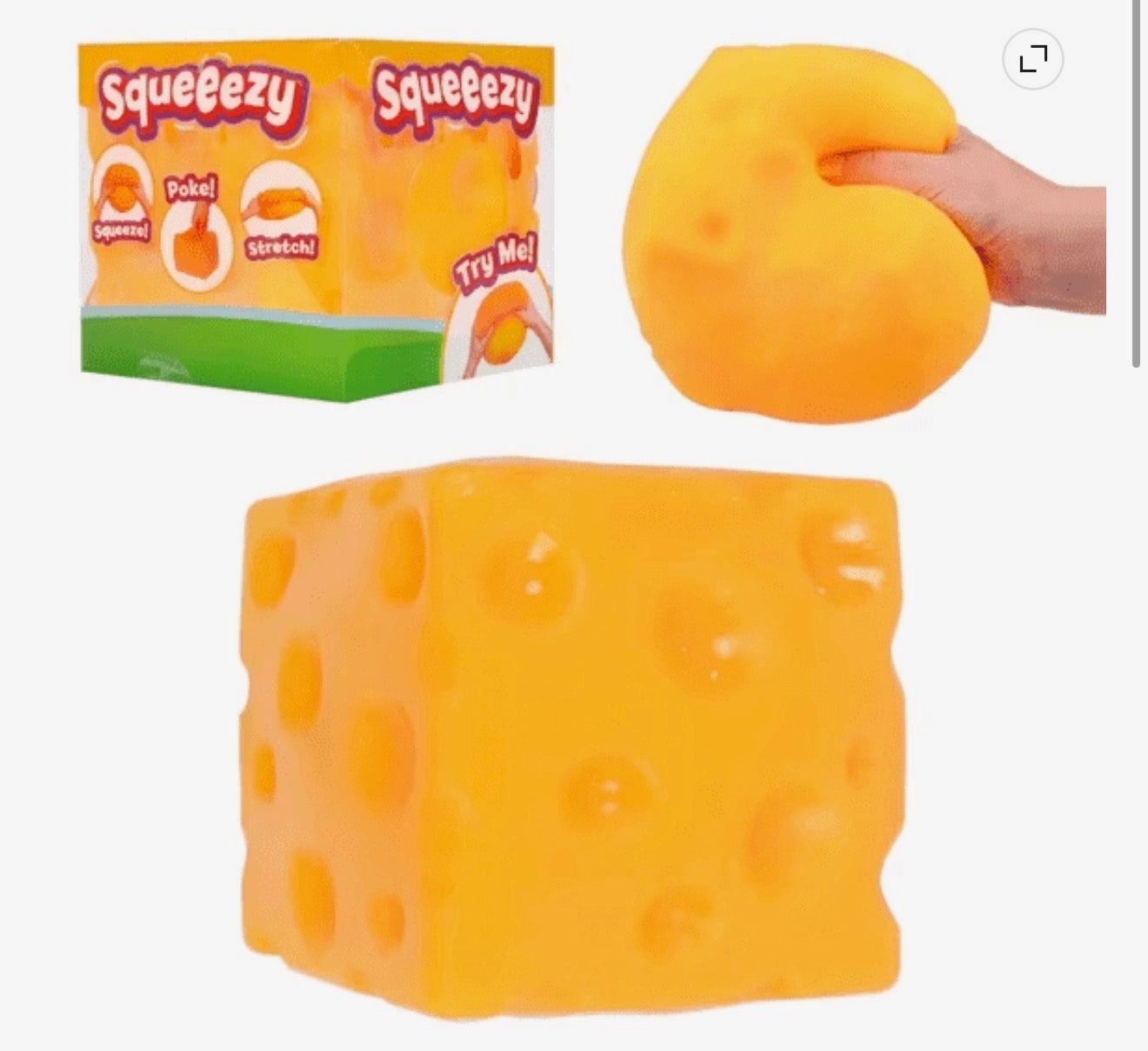 Cheese Cube Squishy - Jumbo - Southern Belle Boutique