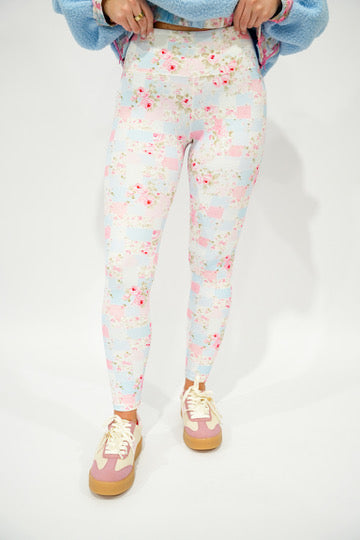 Patchwork Floral Leggings - Southern Belle Boutique