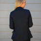 Shirred Sleeve Blazer - Black - Southern Belle Boutique
