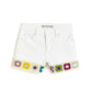 Brittany Mid Rise Crochet White Short - Southern Belle Boutique