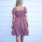 Rust Floral Printed Mini Dress