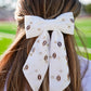 Game Day Charms Bow Clip - Ivory - Southern Belle Boutique