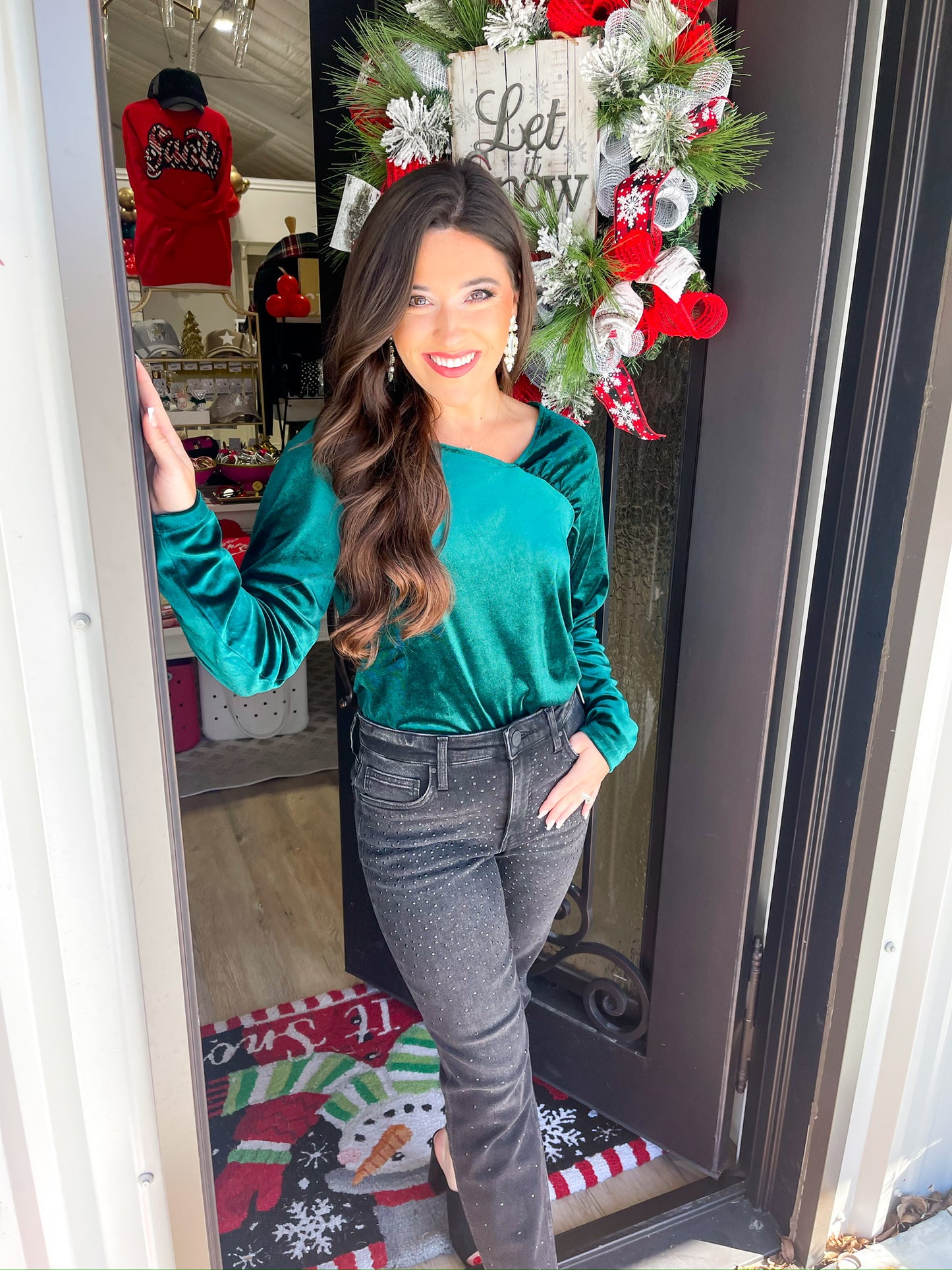 Rachael HR Fab Mom Jean - Black Sprinkles - Southern Belle Boutique