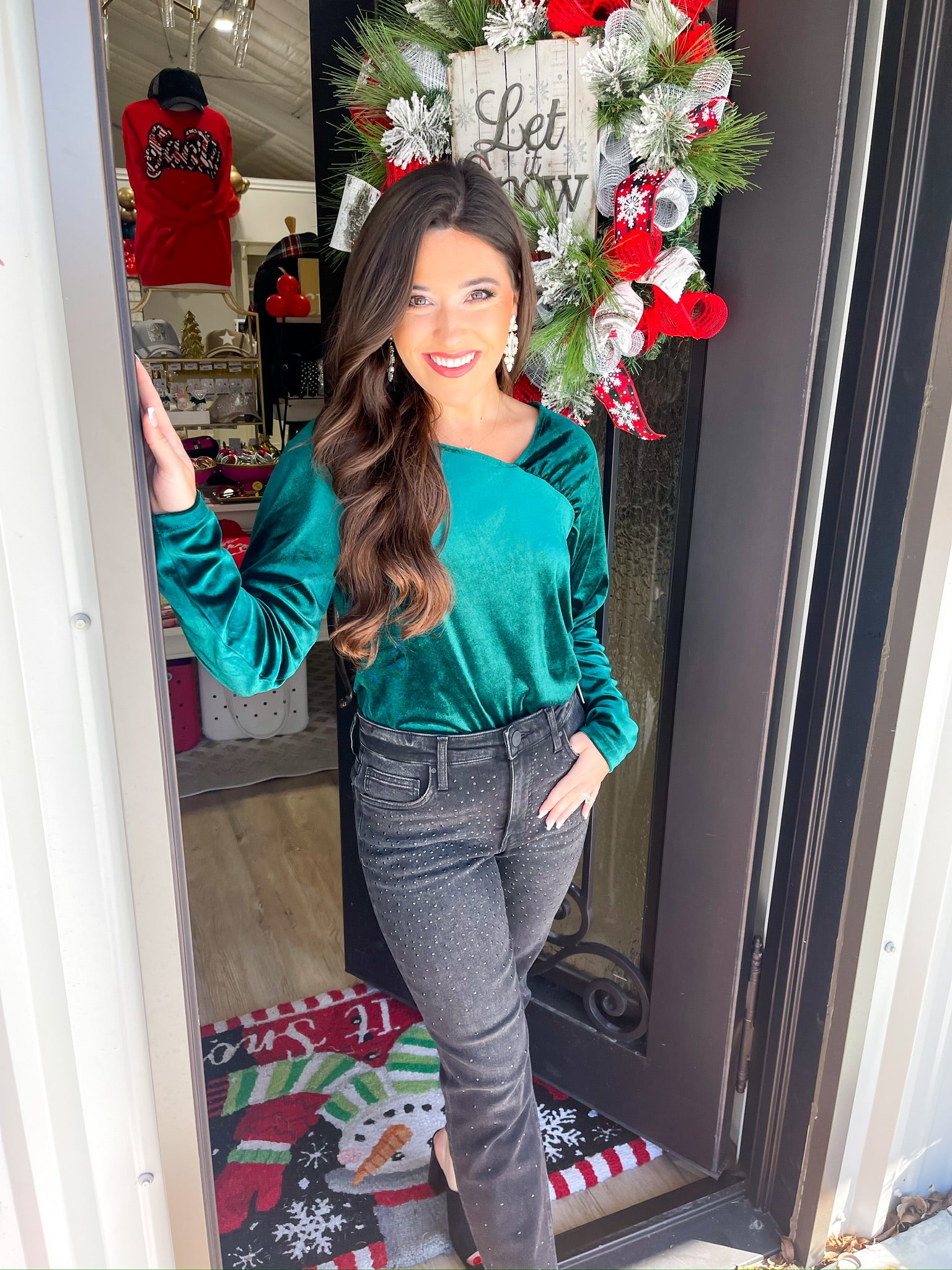 Rachael HR Fab Mom Jean - Black Sprinkles - Southern Belle Boutique