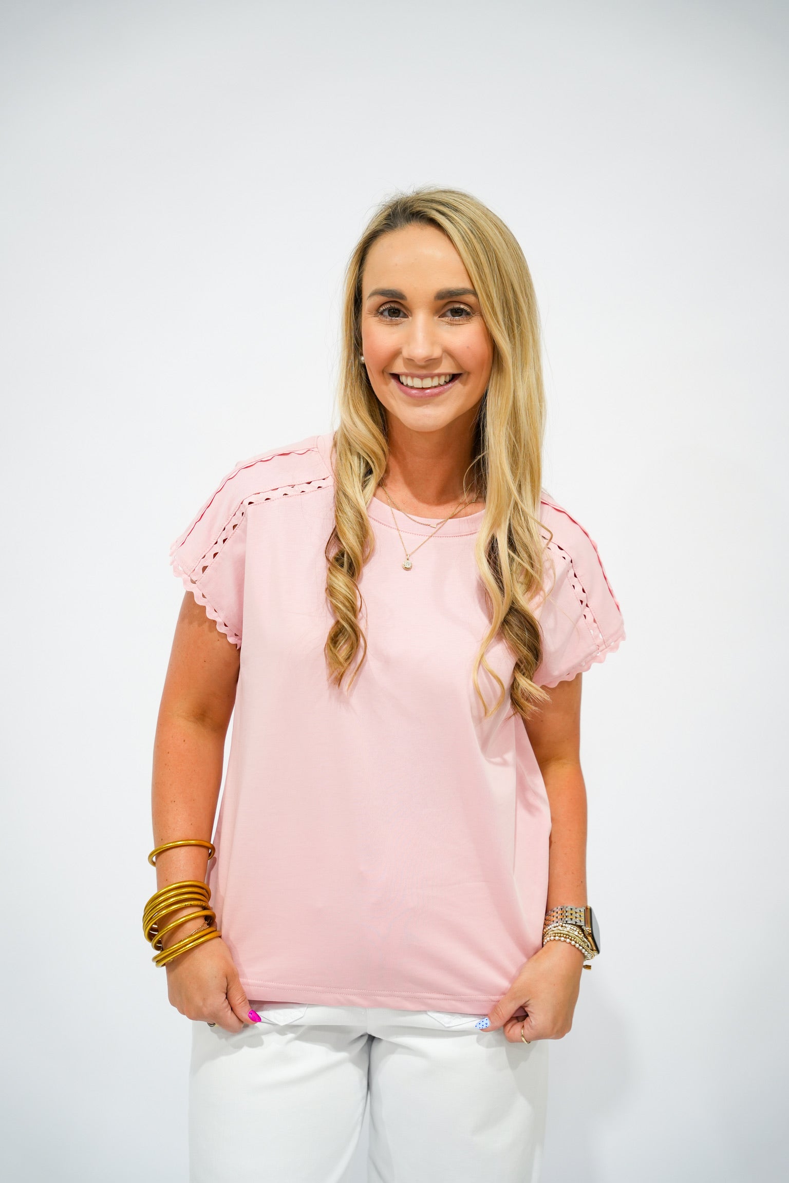 Lavender Ric Rac Detail Top - Southern Belle Boutique