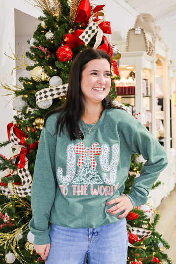 Joy to the World H Green Sweatshirt