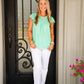 Mint Flutter Sleeve Top - Southern Belle Boutique
