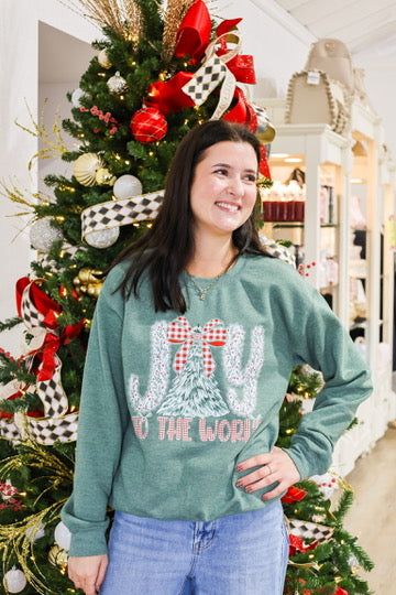 Joy to the World H Green Sweatshirt
