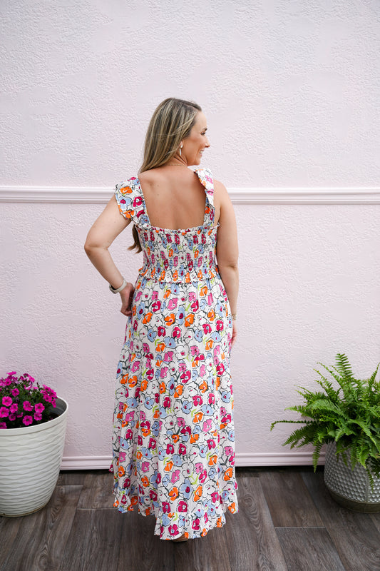 Floral Print Maxi Dress - Southern Belle Boutique