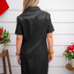 Tatiana Faux Leather Black Dress