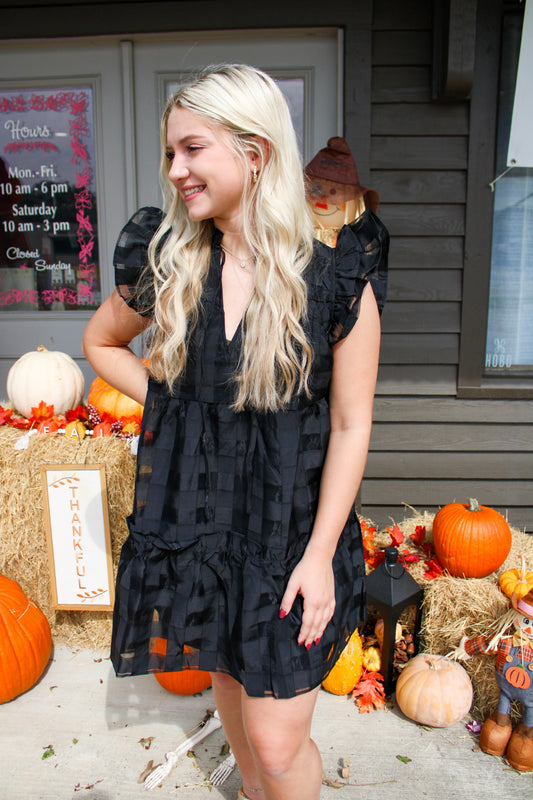 Aubrey Black Dress - Southern Belle Boutique