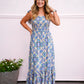 Blue Shoulder Strap Maxi Dress - Southern Belle Boutique