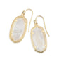 Dani Drop Earrings Gold Ivory Mother Of Pearl - Southern Belle Boutique