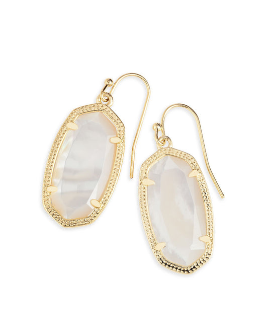 Dani Drop Earrings Gold Ivory Mother Of Pearl - Southern Belle Boutique