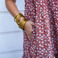 Rust Floral Printed Mini Dress