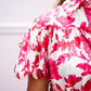 Pink Floral Button Down Mini Dress