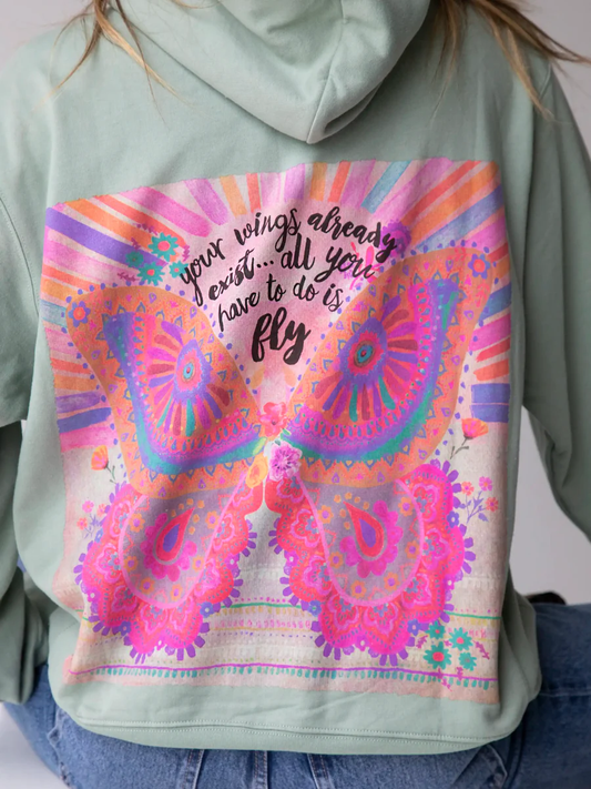 Your WIngs Exist Hoodie Sweatshirt - Southern Belle Boutique