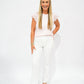 Kelsey High Rise Flare Pant - White - Southern Belle Boutique
