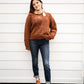 Western Boots Stitched Sweater