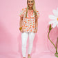 Pink Coral Floral Printed Blouse - Southern Belle Boutique