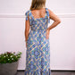 Blue Shoulder Strap Maxi Dress - Southern Belle Boutique