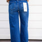 High Rise Crop Wide Leg Jean - Bow Detail